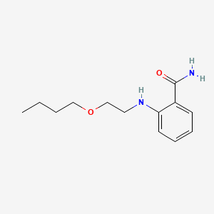 molecular formula C13H20N2O2 B13745760 Benzamide, 2-((2-butoxyethyl)amino)- CAS No. 101820-64-8