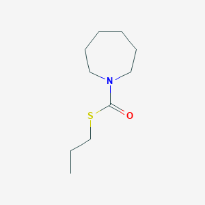 molecular formula C10H19NOS B13745806 S-Propyl hexahydro-1H-azepine-1-carbothioate CAS No. 3134-66-5