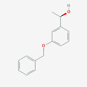 molecular formula C15H16O2 B1374586 (1R)-1-[3-(benzyloxy)phenyl]ethan-1-ol CAS No. 1354485-14-5