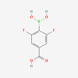 molecular formula C7H5BF2O4 B1374592 4-硼-3,5-二氟苯甲酸 CAS No. 1031857-98-3