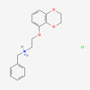 molecular formula C17H20ClNO3 B13745929 Benzylamine, N-(2-(1,4-benzodioxan-5-yloxy)ethyl)-, hydrochloride CAS No. 2906-71-0