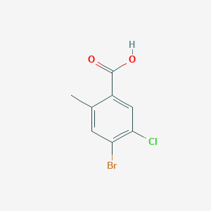 molecular formula C8H6BrClO2 B1374603 4-Bromo-5-chloro-2-methylbenzoic acid CAS No. 1349716-38-6