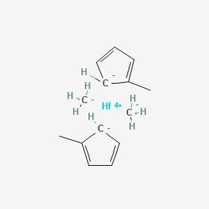 molecular formula C14H20Hf B13746085 carbanide;hafnium(4+);1-methylcyclopenta-1,3-diene CAS No. 68193-43-1