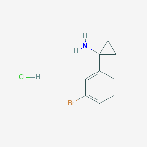 molecular formula C9H11BrClN B1374610 1-(3-Bromophenyl)cyclopropanamine hydrochloride CAS No. 597563-15-0