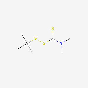 molecular formula C7H15NS3 B13746104 tert-Butylsulfenyl dimethyldithiocarbamate CAS No. 3304-97-0