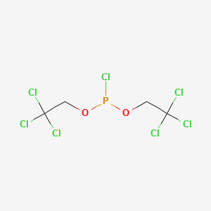 molecular formula C4H4Cl7O2P B13746120 Bis(2,2,2-trichloroethyl) phosphorochloridite CAS No. 41662-41-3
