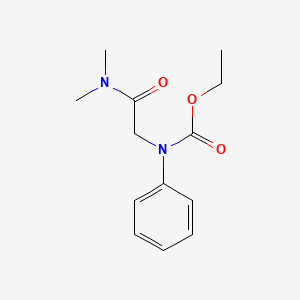 molecular formula C13H18N2O3 B13746145 Carbanilic acid, N-(dimethylcarbamoylmethyl)-, ethyl ester CAS No. 101265-52-5