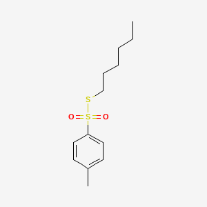 molecular formula C13H20O2S2 B13746153 S-Hexyl p-toluenethiosulfonate CAS No. 28519-32-6