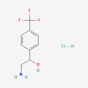 molecular formula C9H11ClF3NO B1374616 2-Amino-1-(4-(trifluoromethyl)phenyl)ethanol hydrochloride CAS No. 849928-43-4