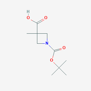 molecular formula C10H17NO4 B1374617 1-(tert-Butoxycarbonyl)-3-methylazetidine-3-carboxylic acid CAS No. 887591-62-0