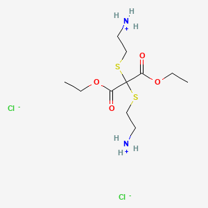 molecular formula C11H24Cl2N2O4S2 B13746185 Diethyl bis(2-aminoethylthio)malonate dihydrochloride CAS No. 22907-49-9