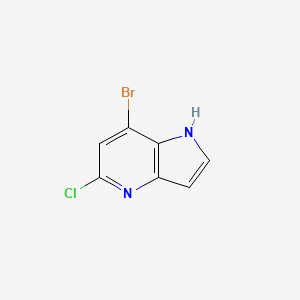 molecular formula C7H4BrClN2 B1374619 7-bromo-5-chloro-1H-pyrrolo[3,2-b]pyridine CAS No. 1082040-90-1