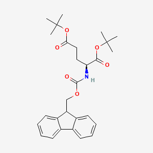 molecular formula C28H35NO6 B13746202 Di-tert-butyl (((9H-fluoren-9-yl)methoxy)carbonyl)-L-glutamate 
