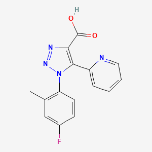 1-(4-fluoro-2-methylphenyl)-5-(pyridin-2-yl)-1H-1,2,3-triazole-4-carboxylic acid