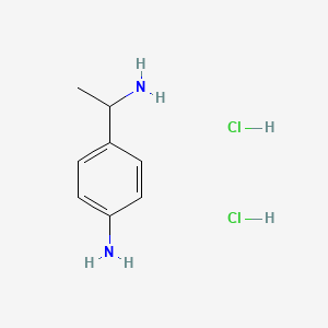 molecular formula C8H14Cl2N2 B1374634 4-(1-Aminoethyl)aniline dihydrochloride CAS No. 32478-67-4