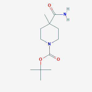 molecular formula C12H22N2O3 B1374635 1-Boc-4-methylpiperidine-4-carboxamide CAS No. 343788-67-0