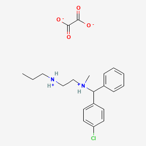 molecular formula C21H27ClN2O4 B13746355 N-(alpha-(p-Chlorophenyl)benzyl)-N-methyl-N'-propylethylenediamine oxalate CAS No. 23892-41-3