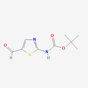 molecular formula C9H12N2O3S B1374636 Tert-butyl (5-formylthiazol-2-yl)carbamate CAS No. 391668-77-2