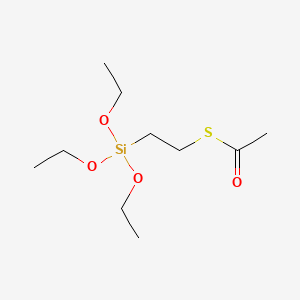 molecular formula C10H22O4SSi B13746387 Ethanethiol, 2-(triethoxysilyl)-, thioacetate CAS No. 40055-63-8