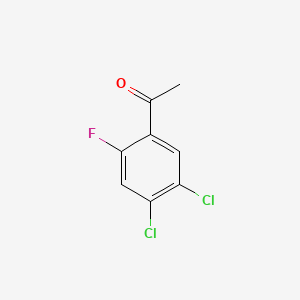 molecular formula C8H5Cl2FO B1374639 1-(4,5-Dichloro-2-fluorophenyl)ethanone CAS No. 1286734-89-1