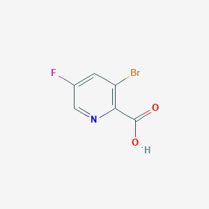 molecular formula C6H3BrFNO2 B1374640 3-Bromo-5-fluoropyridine-2-carboxylic acid CAS No. 1189513-55-0