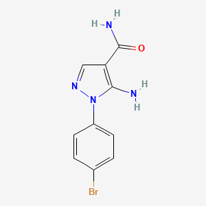 molecular formula C10H9BrN4O B1374646 5-Amino-1-(4-bromophenyl)-1H-pyrazole-4-carboxamide CAS No. 50427-80-0
