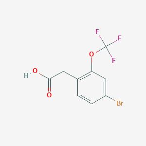 molecular formula C9H6BrF3O3 B1374649 2-(4-Bromo-2-(trifluoromethoxy)phenyl)acetic acid CAS No. 509142-74-9