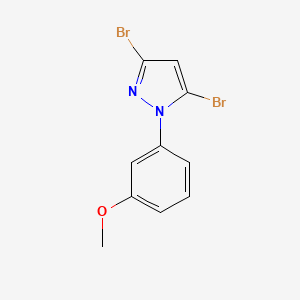 molecular formula C10H8Br2N2O B13746501 3,5-Dibromo-1-(3-methoxyphenyl)pyrazole 