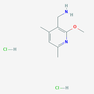 molecular formula C9H16Cl2N2O B1374655 (2-Methoxy-4,6-dimethylpyridin-3-yl)methanamine dihydrochloride CAS No. 1803571-47-2