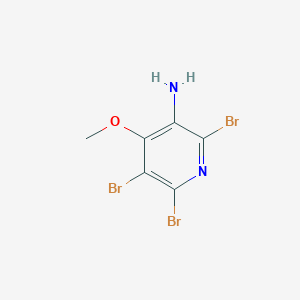 molecular formula C6H5Br3N2O B13746554 2,5,6-Tribromo-4-methoxypyridin-3-amine 