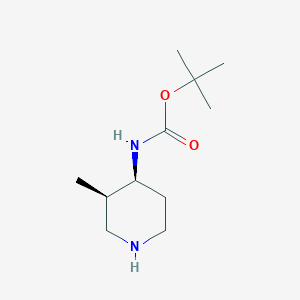 molecular formula C11H22N2O2 B1374656 顺式-4-(叔丁氧羰基氨基)-3-甲基哌啶 CAS No. 473839-06-4