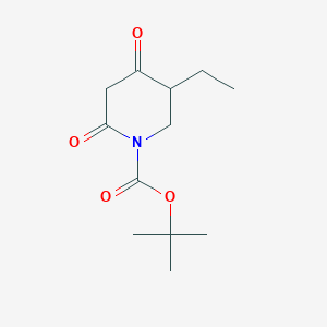 molecular formula C12H19NO4 B1374660 TERT-BUTYL 5-ETHYL-2,4-DIOXOPIPERIDINE-1-CARBOXYLATE CAS No. 845267-80-3