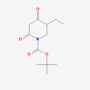 molecular formula C12H19NO4 B1374660 1-Boc-5-Ethyl-2,4-dioxopiperidine CAS No. 845267-80-3