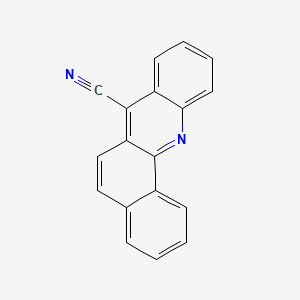 molecular formula C18H10N2 B13746644 Benz(c)acridine-7-carbonitrile CAS No. 3123-27-1