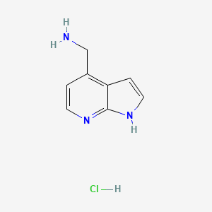 molecular formula C8H10ClN3 B1374665 (1H-Pyrrolo[2,3-b]pyridin-4-yl)methanamine hydrochloride CAS No. 935466-77-6
