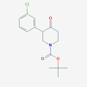 molecular formula C16H20ClNO3 B1374668 Tert-butyl 3-(3-chlorophenyl)-4-oxopiperidine-1-carboxylate CAS No. 869720-07-0
