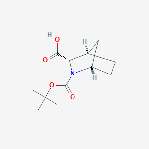molecular formula C12H19NO4 B1374672 (1S,3R,4S)-2-(Tert-butoxycarbonyl)-2-azabicyclo[2.2.1]heptane-3-carboxylic acid CAS No. 486415-32-1