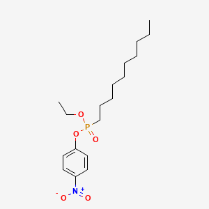 molecular formula C18H30NO5P B13746751 p-Nitrophenyl ethyl decylphosphonate CAS No. 10368-20-4