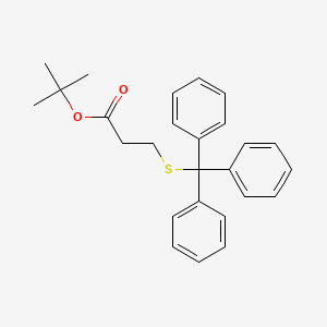 molecular formula C26H28O2S B13746788 Propanoic acid, 3-[(triphenylmethyl)thio]-, 1,1-dimethylethyl ester CAS No. 10271-31-5