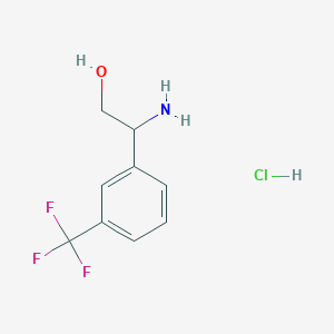 molecular formula C9H11ClF3NO B1374679 2-Amino-2-(3-(trifluoromethyl)phenyl)ethan-1-ol hydrochloride CAS No. 1394820-14-4