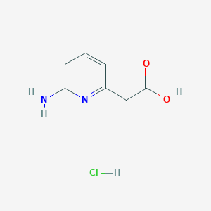 molecular formula C7H9ClN2O2 B1374686 (6-氨基-吡啶-2-基)-乙酸盐酸盐 CAS No. 1965308-87-5