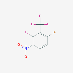 molecular formula C7H2BrF4NO2 B1374689 1-Bromo-3-fluoro-4-nitro-2-(trifluoromethyl)benzene CAS No. 1440535-12-5