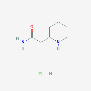 molecular formula C7H15ClN2O B1374700 2-(2-Piperidinyl)acetamide hydrochloride CAS No. 118950-81-5