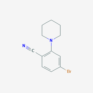 molecular formula C12H13BrN2 B1374702 4-Bromo-2-(Piperidin-1-yl)benzonitrile CAS No. 881002-28-4