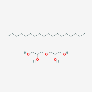 molecular formula C24H52O5 B13747050 3-(2,3-Dihydroxypropoxy)propane-1,2-diol;octadecane 