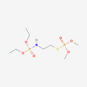 molecular formula C8H21NO6P2S B13747055 N-diethoxyphosphoryl-2-dimethoxyphosphorylsulfanylethanamine CAS No. 21988-64-7