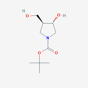 molecular formula C10H19NO4 B1374707 (3S,4S)-tert-Butyl 3-hydroxy-4-(hydroxymethyl)pyrrolidine-1-carboxylate CAS No. 849935-87-1