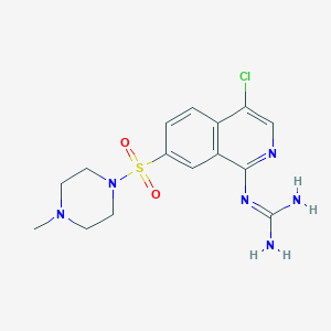 molecular formula C15H19ClN6O2S B13747082 1-(4-Chloro-7-(4-methylpiperazin-1-ylsulfonyl)isoquinolin-1-YL)guanidine CAS No. 223671-07-6