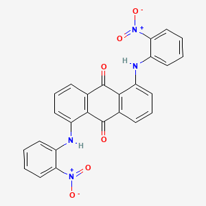molecular formula C26H16N4O6 B13747110 1,5-Bis(o-nitroanilino)anthraquinone CAS No. 21982-51-4