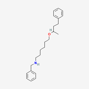 molecular formula C23H33NO B1374719 苯甲胺，N-[6-(1-甲基-3-苯基丙氧基)己基]- CAS No. 108928-82-1